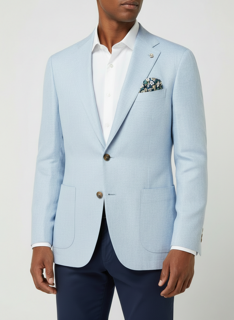 SAND Star Dandy Linen Blazer - Light Blue