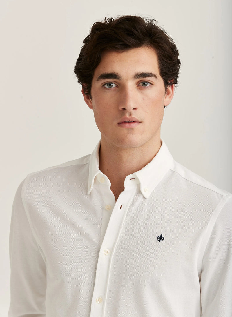 Skjorta | Ivory Jersey Stretch