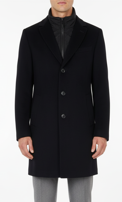 SAND Sultan Tech Cashmere Coat - Navy