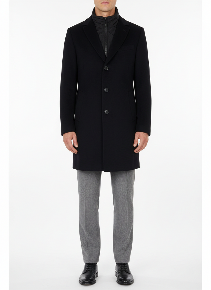 SAND Sultan Tech Cashmere Coat - Navy