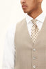 OSCAR JACOBSON Carlo Structured Waistcoat - Beige