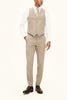 OSCAR JACOBSON Carlo Structured Waistcoat - Beige