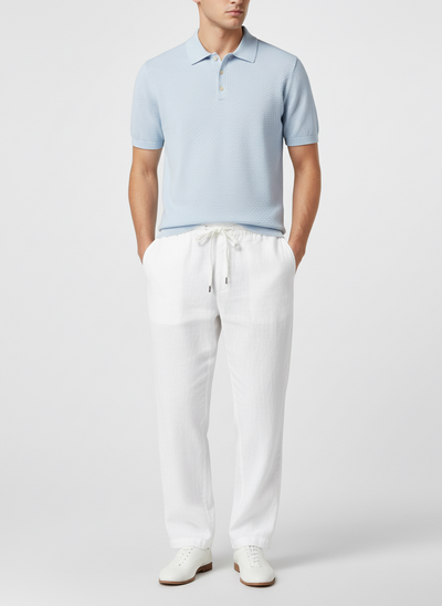 STENSTRÖMS Polo Shirt Structure - Light Blue