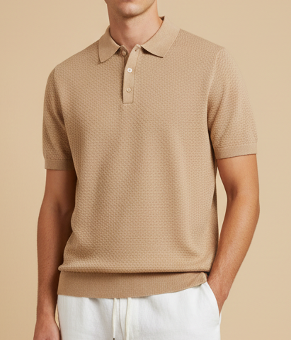 STENSTRÖMS Polo Shirt Structure - Beige