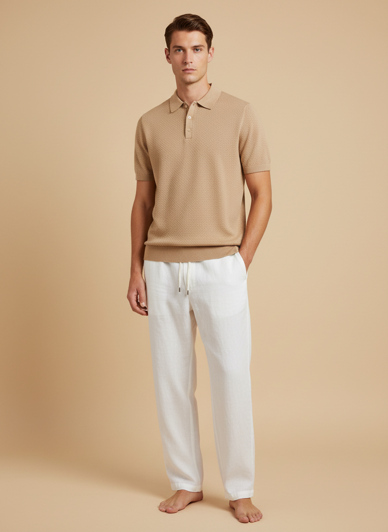 STENSTRÖMS Polo Shirt Structure - Beige