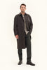 OSCAR JACOBSON Raglan Herringbone Coat - Brown