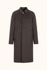OSCAR JACOBSON Raglan Herringbone Coat - Brown