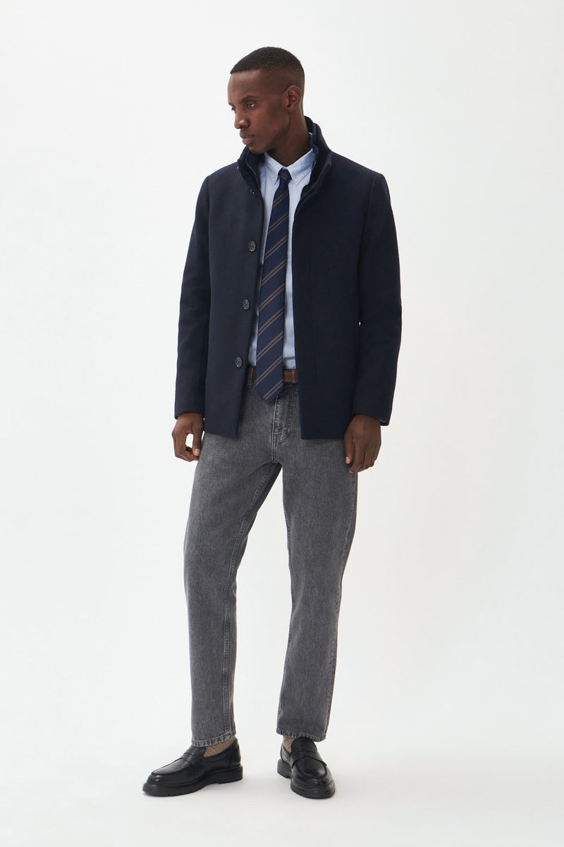 Matinique MAHarvey Short Coat - Dark Navy - Collection of Brands