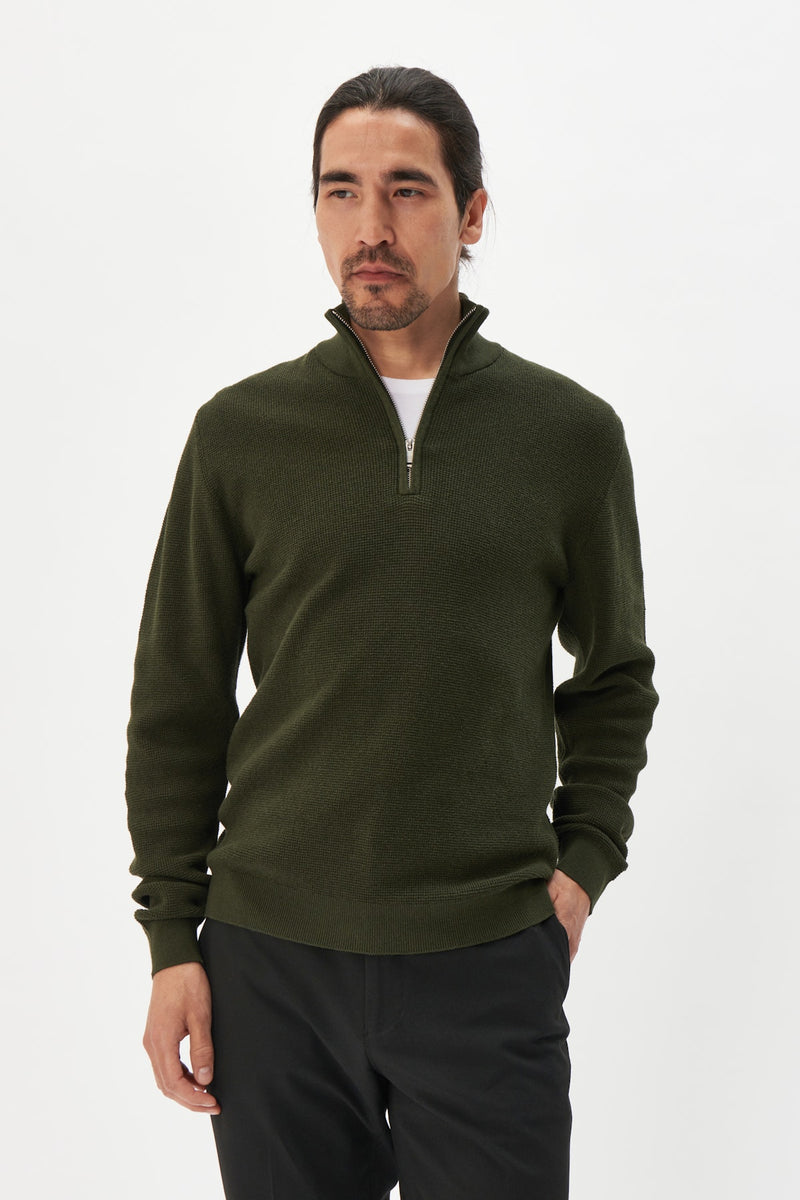 Matinique MAlagoon Half Zip Pullover - Dark Forest