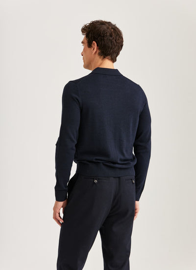 Pikétröja LS | Merino Polo Knit