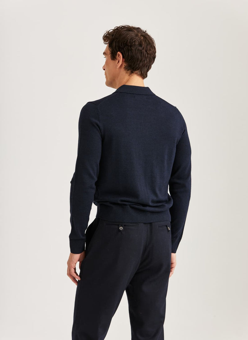 Pikétröja LS | Merino Polo Knit
