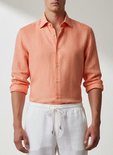 STENSTRÖMS Linen Shirt - Orange