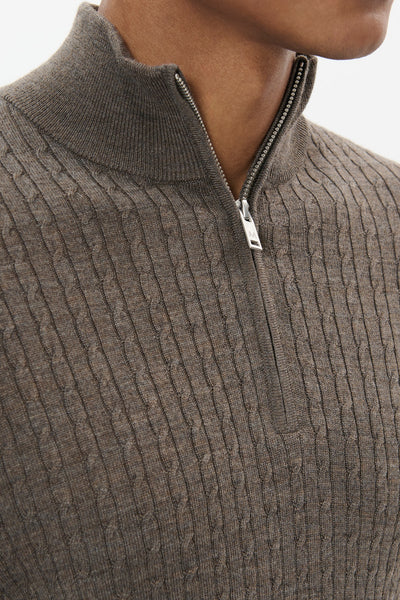 Matinique MAmason Half Zip - Brown Soil