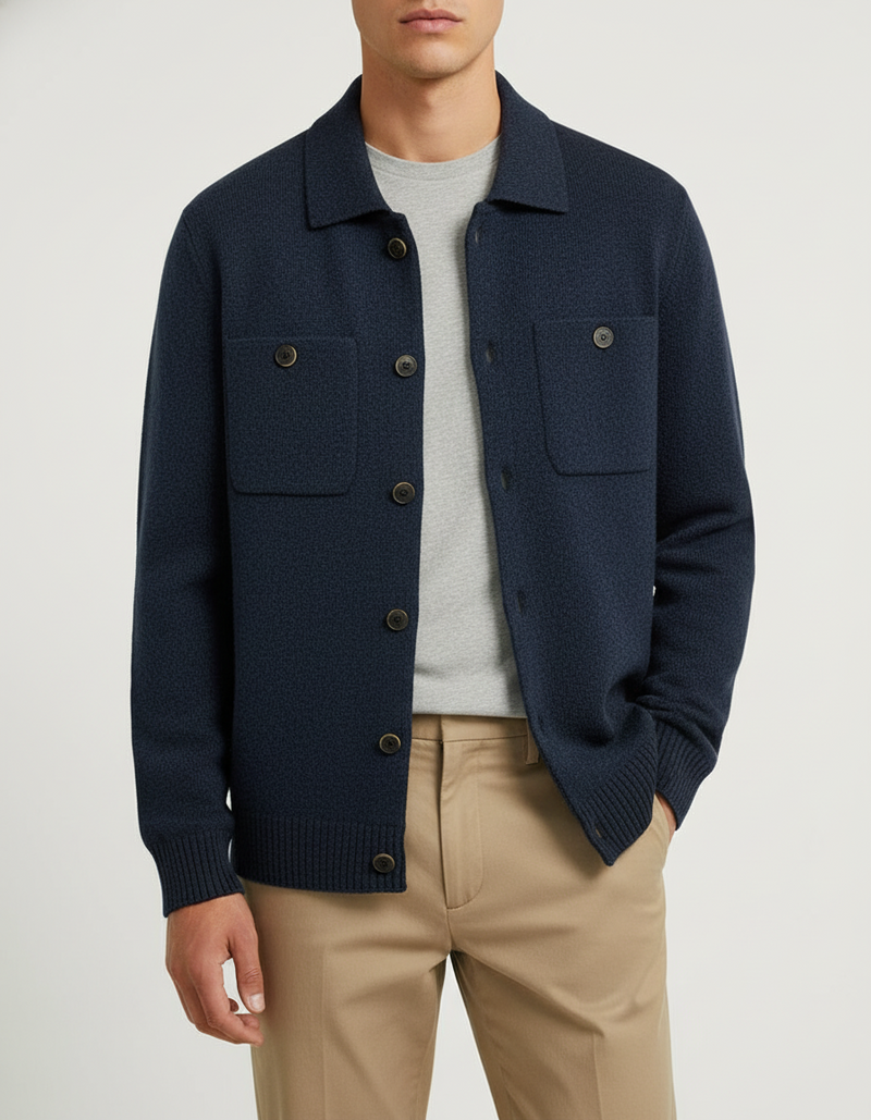 SAND Trani 5650 Buttoned Cardigan | Blue