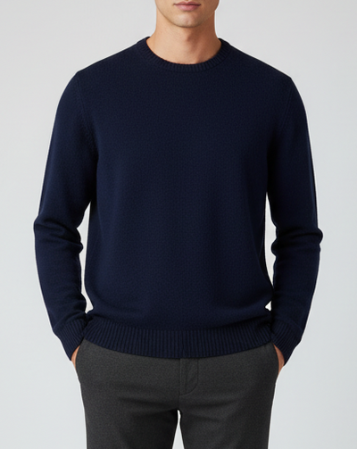 STENSTRÖMS Thick Merino Sweater - Navy