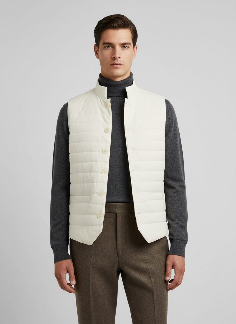 STENSTRÖMS  Padded Liner Vest - Light Beige