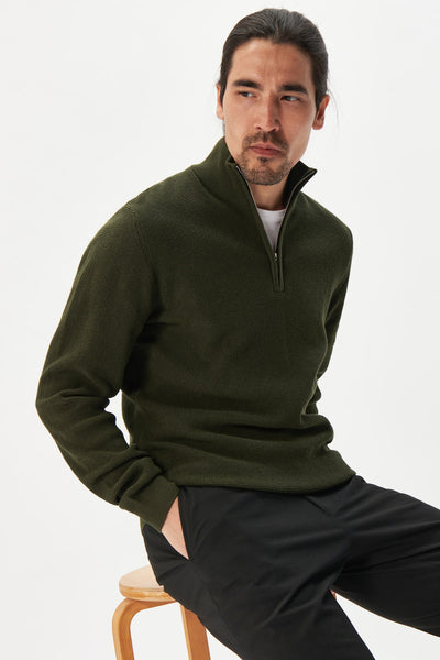 Matinique MAlagoon Half Zip Pullover - Dark Forest
