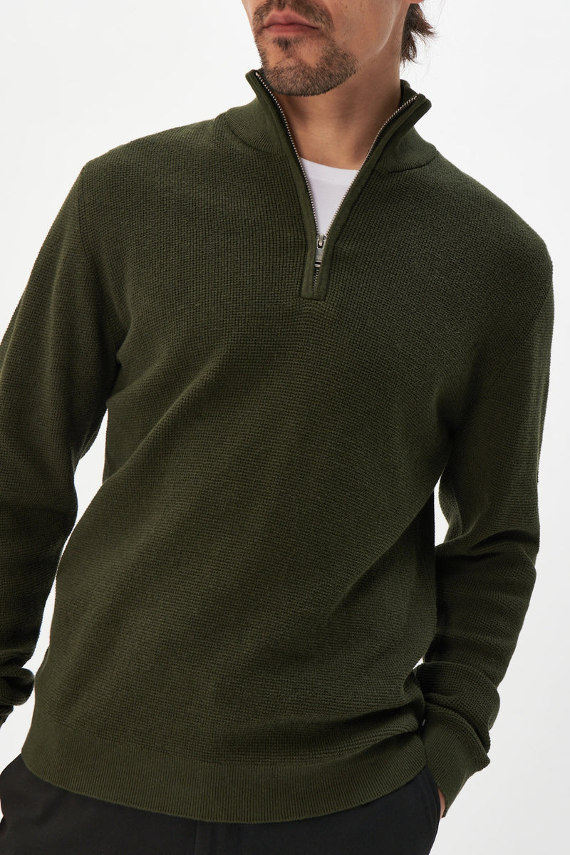 Matinique MAlagoon Half Zip Pullover - Dark Forest