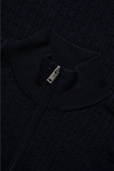 Matinique MAmason Merino Cable Half Zip - Dark Navy