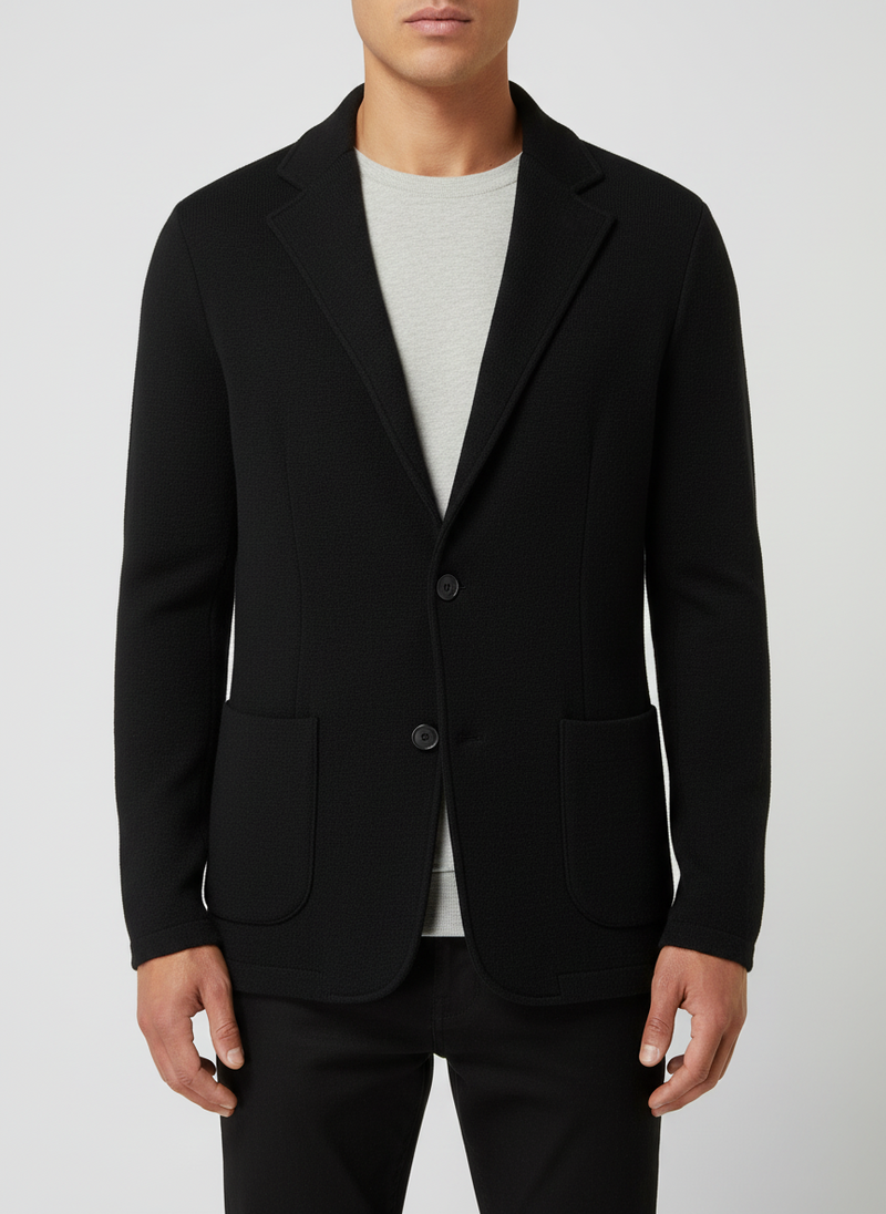 SAND Milano Knitted Blazer | Black