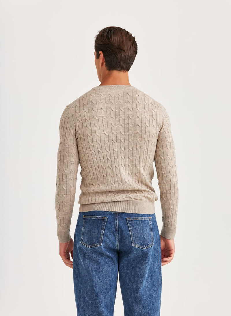 Tröja | Merino Cable Oneck - Collection of Brands