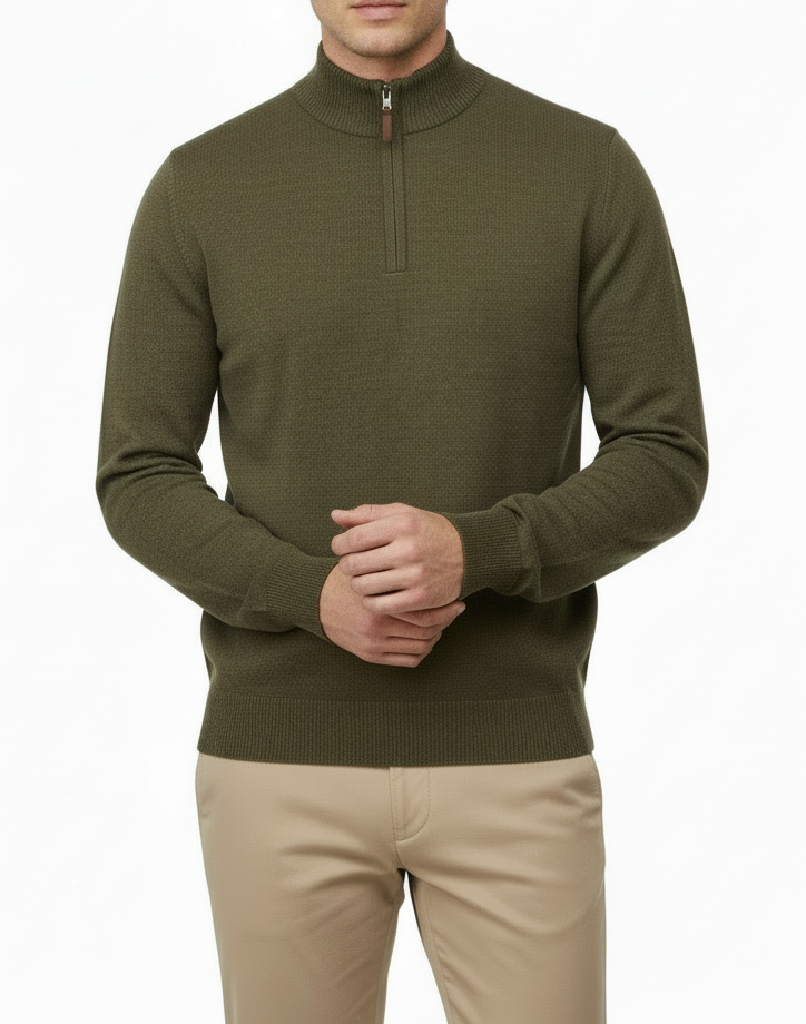 STENSTRÖMS Merino Half Zip - Green