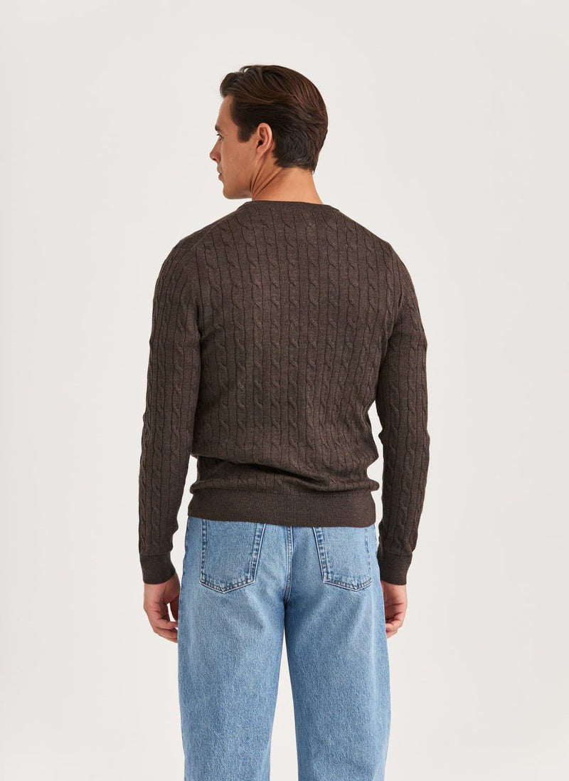 Tröja | Merino Cable Oneck - Collection of Brands