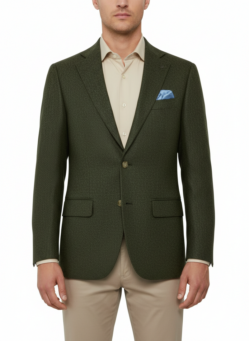 SAND Sherman Stretch Blazer - Dark Green