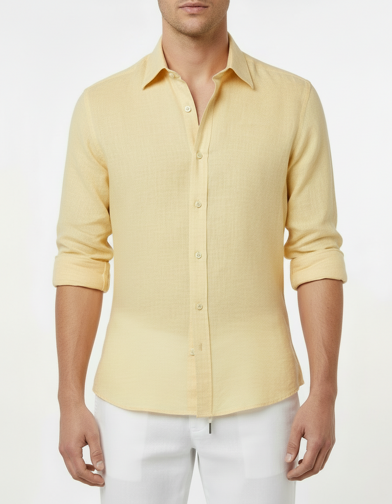 SAND State Soft Linen Shirt | Yellow