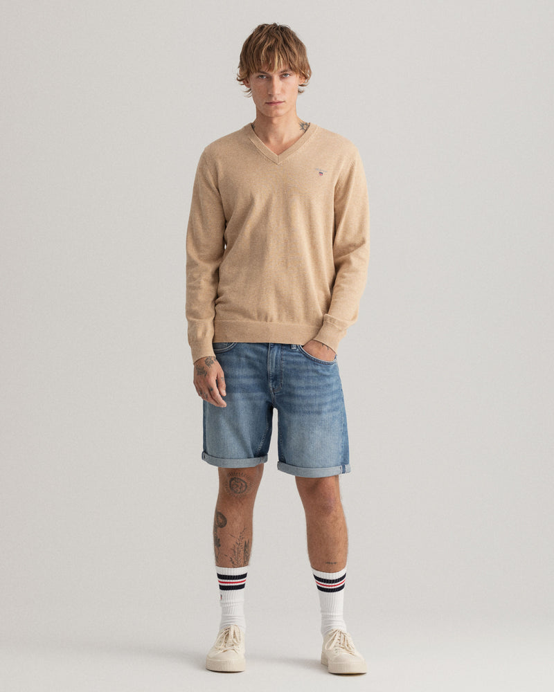 Classic V-ringad bomullströja - Collection of Brands