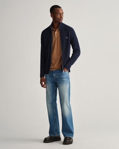 Helzippad Bomullströja | Ribbstickad - Collection of Brands