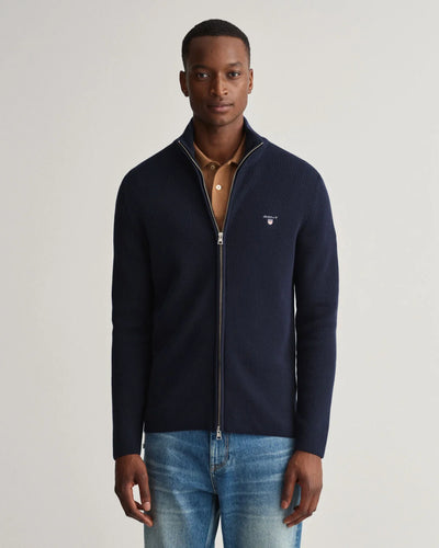 Helzippad Bomullströja | Ribbstickad - Collection of Brands