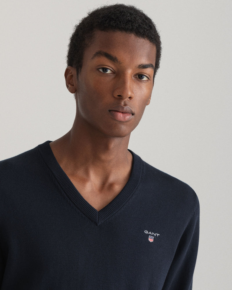 Classic V-ringad bomullströja - Collection of Brands