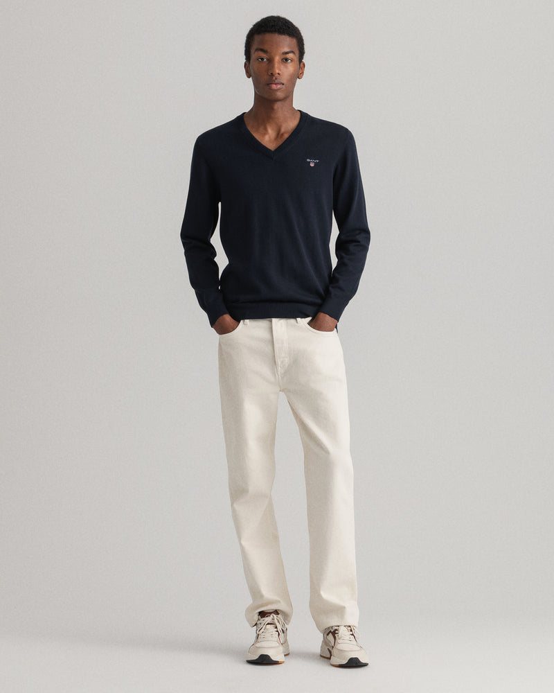 Classic V-ringad bomullströja - Collection of Brands