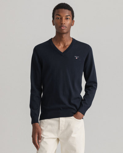 Classic V-ringad bomullströja - Collection of Brands