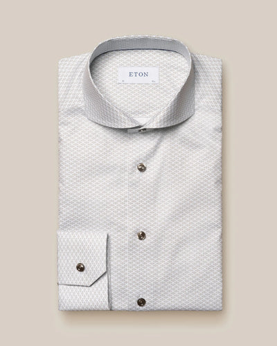 Geometriskt Mönstrad Signature Twill Skjorta | Contemporary - Collection of Brands