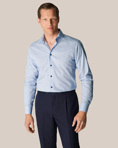 Geometriskt Mönstrad Signature Twill Skjorta | Slim - Collection of Brands