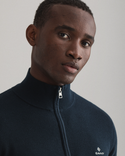 COTTON PIQUE HALF ZIP - Collection of Brands